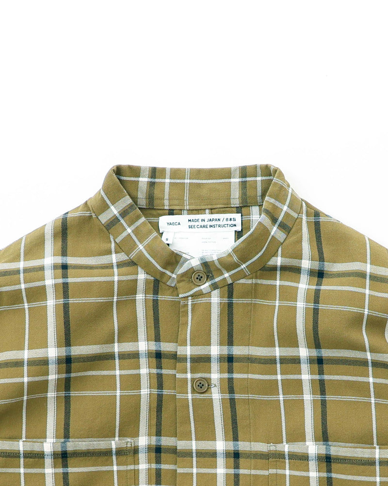 Button Shirt  Band Collar