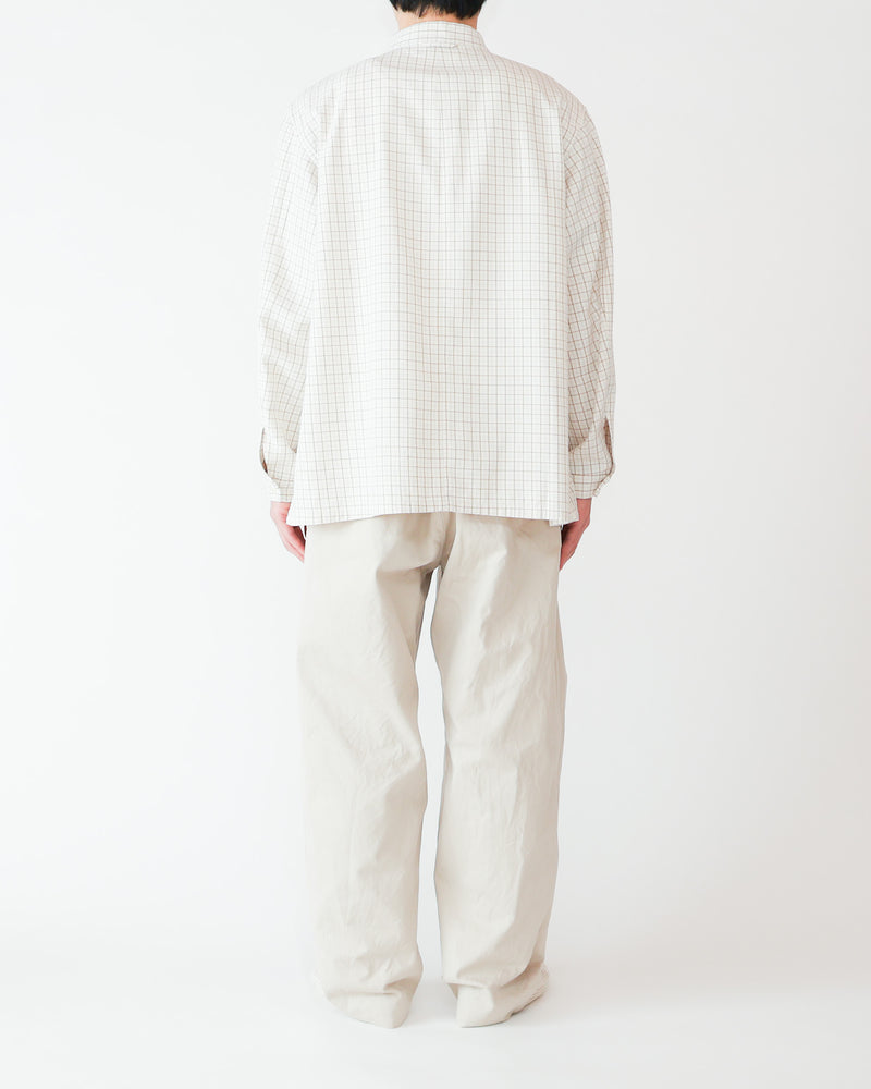 Button Shirt  Band Collar