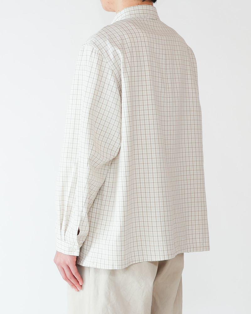 Button Shirt  Band Collar