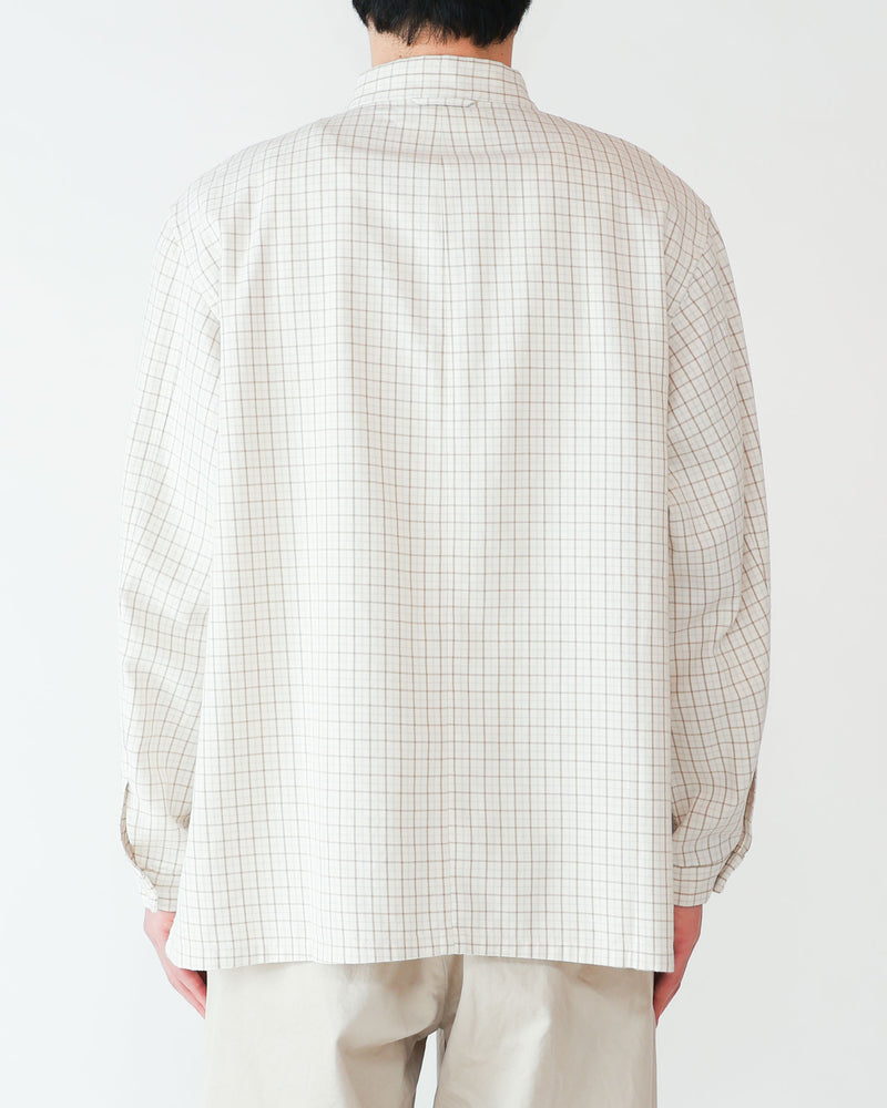 Button Shirt  Band Collar