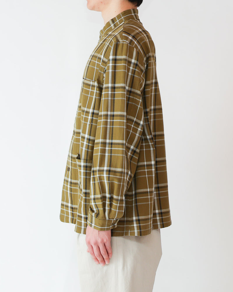 Button Shirt  Band Collar