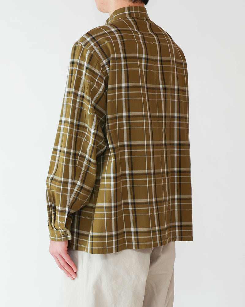 Button Shirt  Band Collar