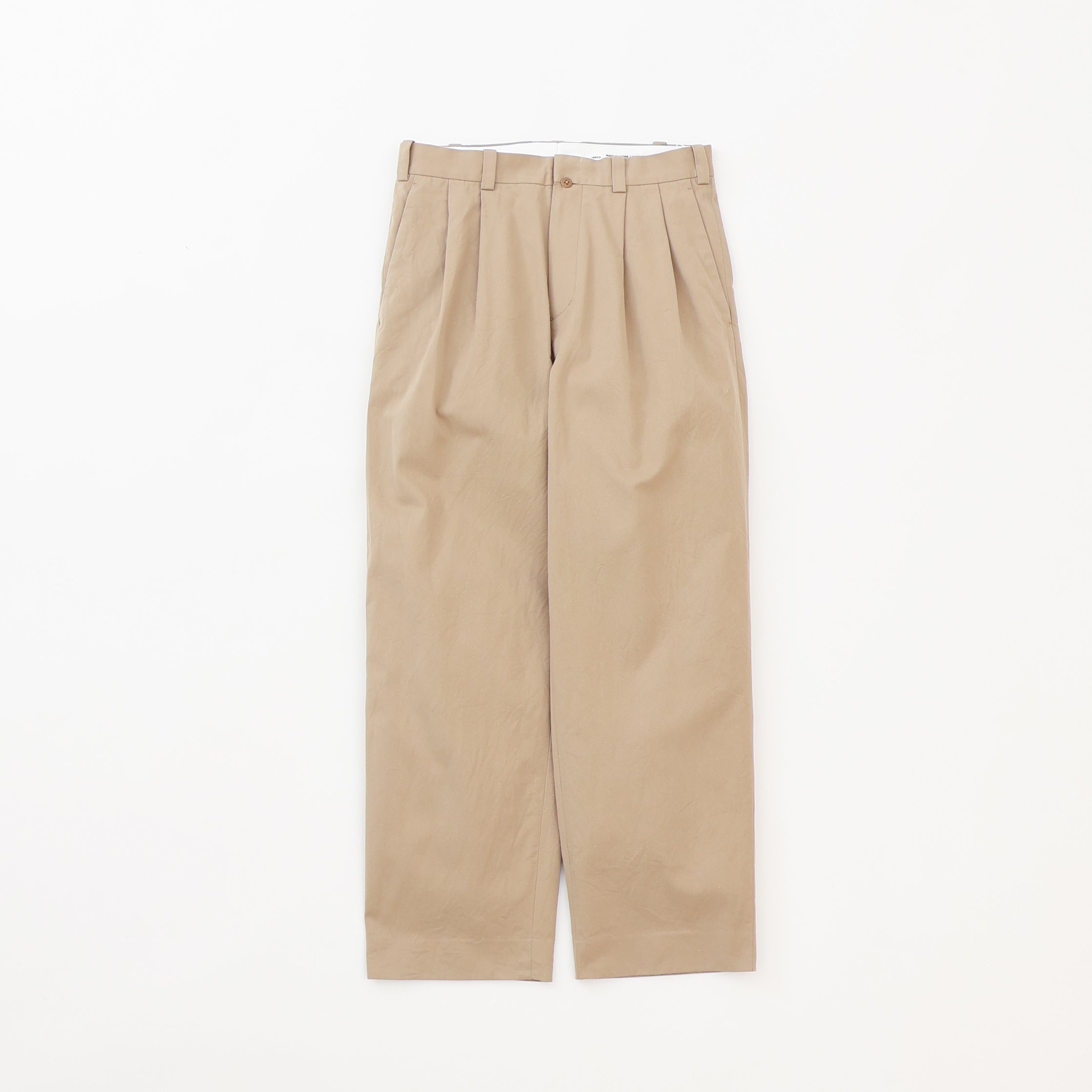 パンツ UNFOLK 2tuck straight check pants 75 W/P gabardine 2tuck straight check pants |