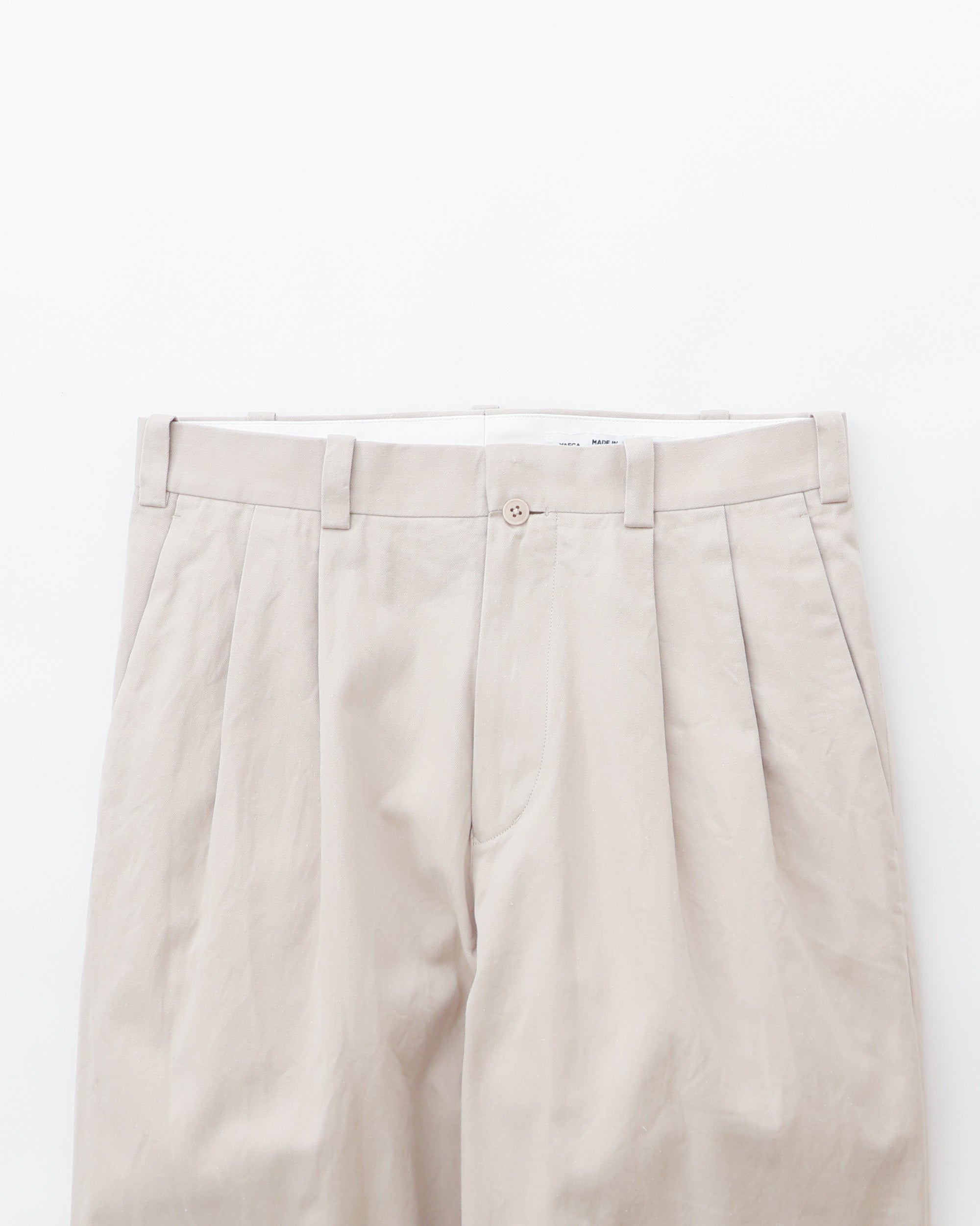 Chino Trousers Two-Tuck Straight – YAECAYA