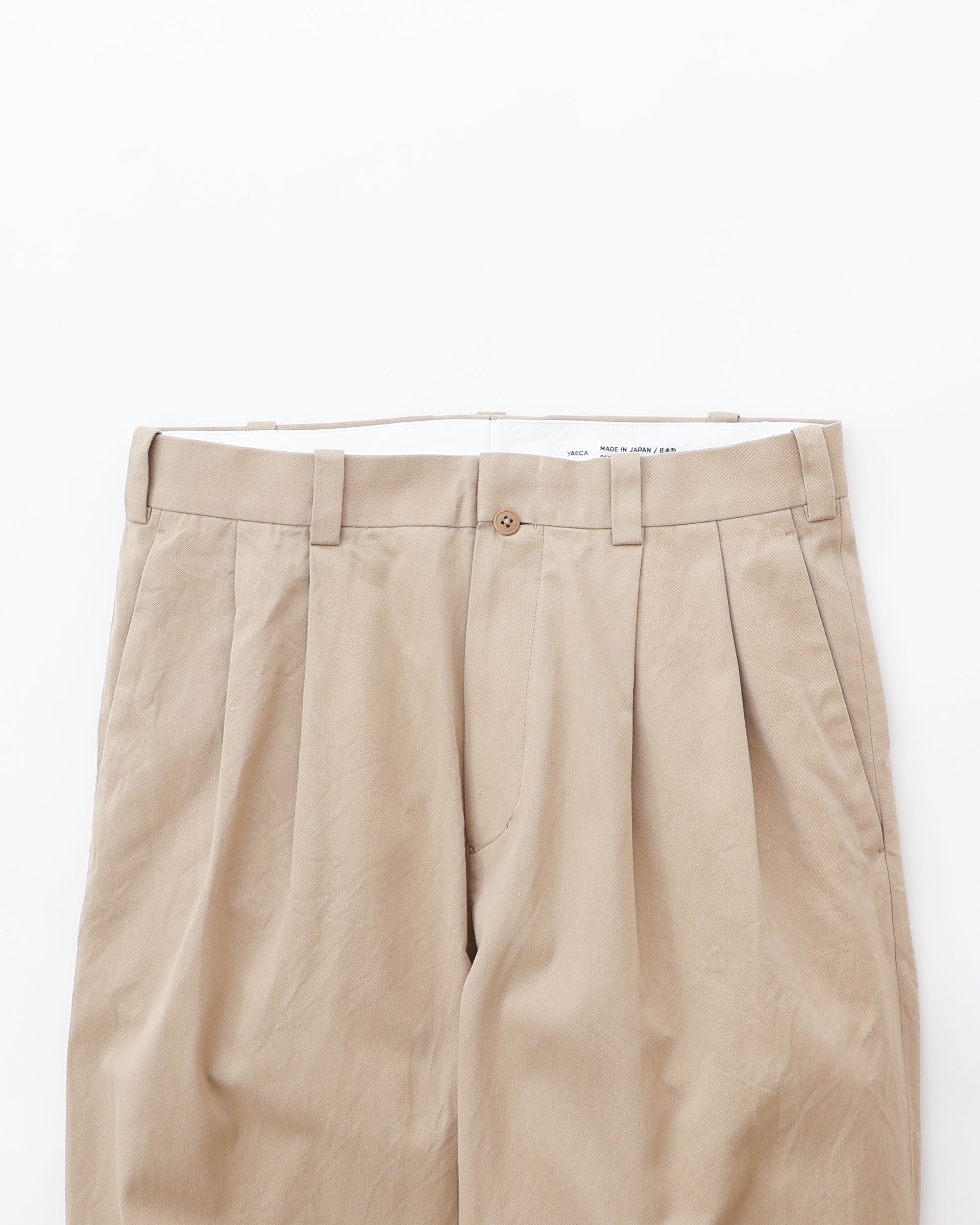 Chino Trousers Two-Tuck Straight – YAECAYA