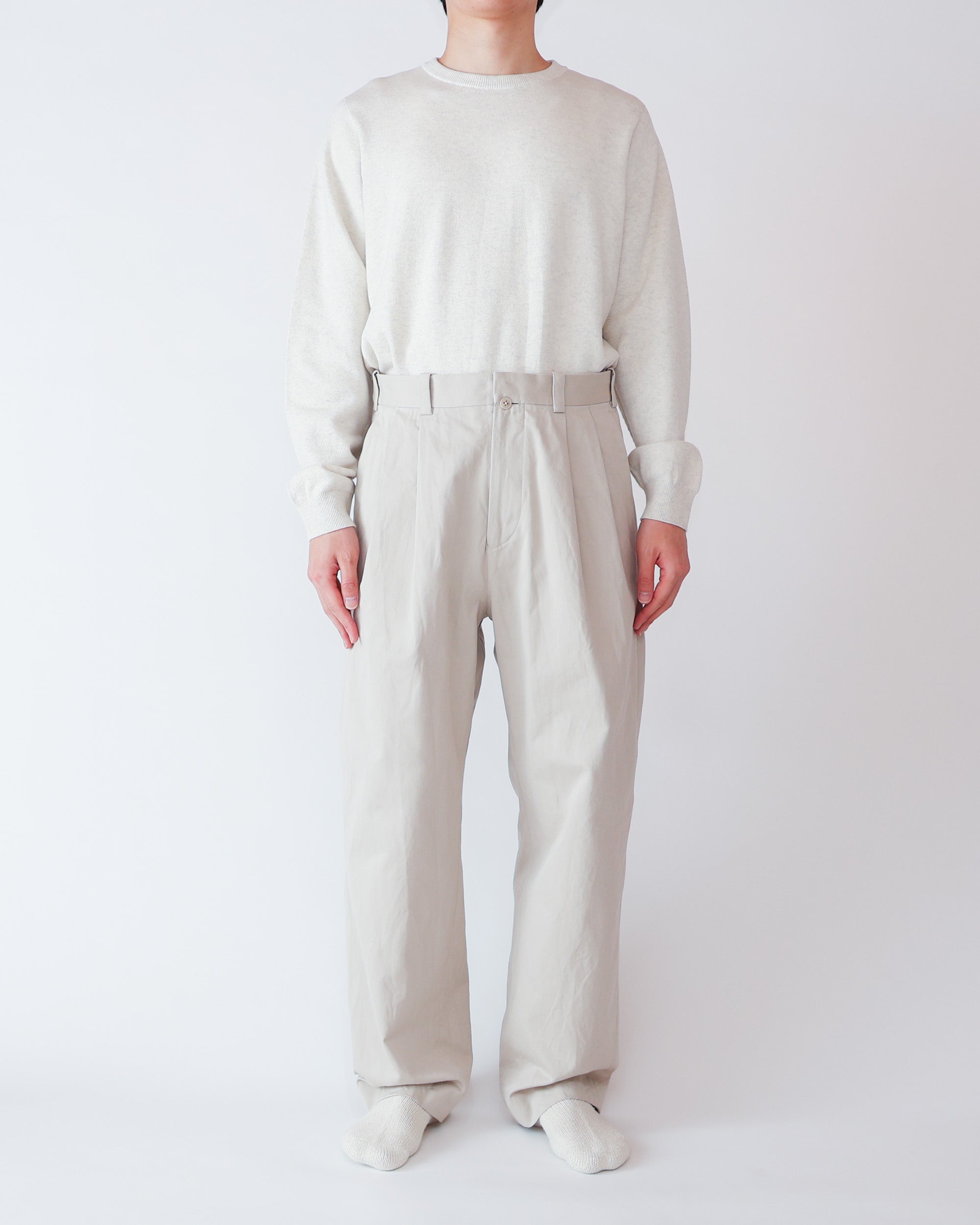 Chino Trousers Two-Tuck Straight – YAECAYA