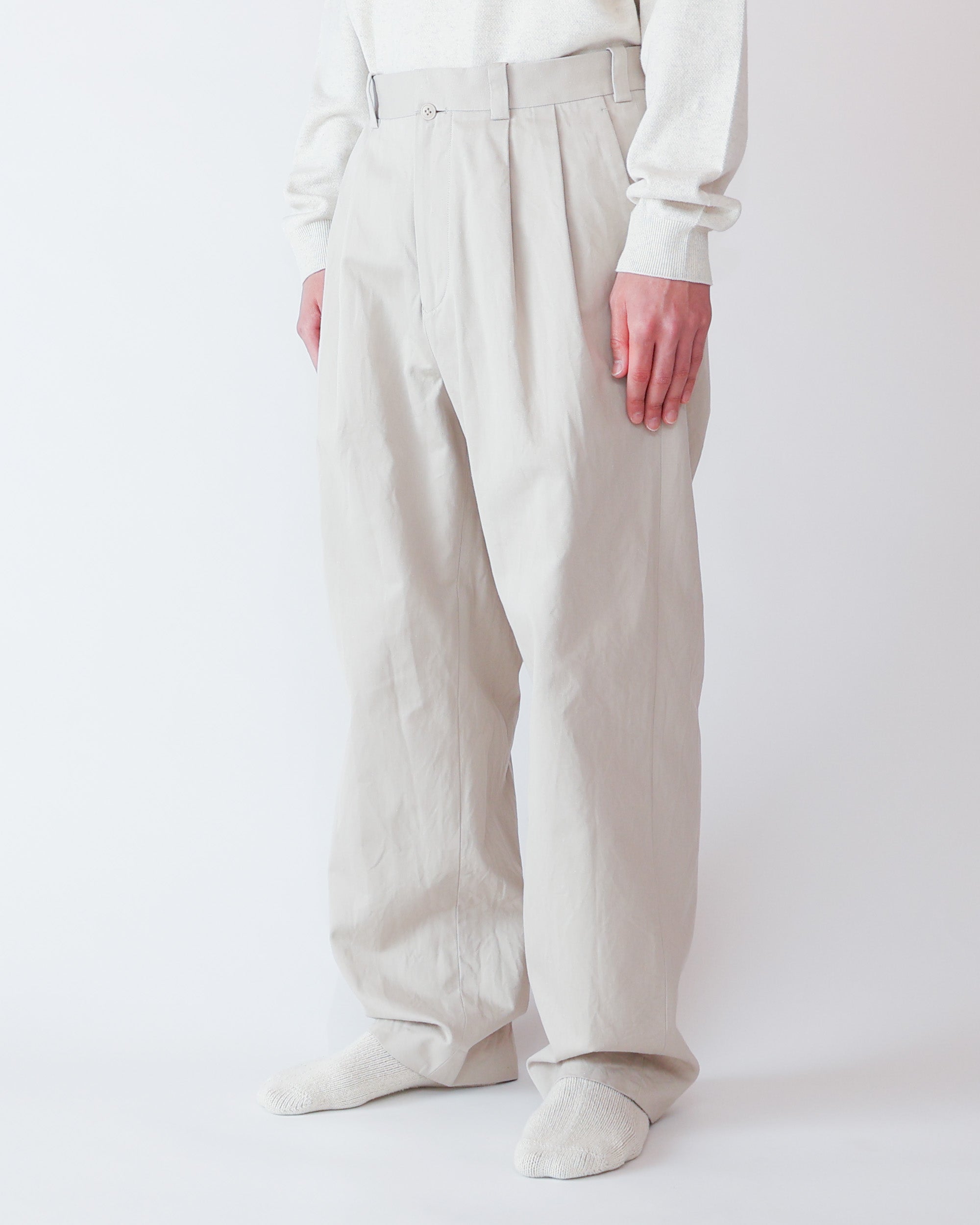 Chino Trousers Two-Tuck Straight – YAECAYA