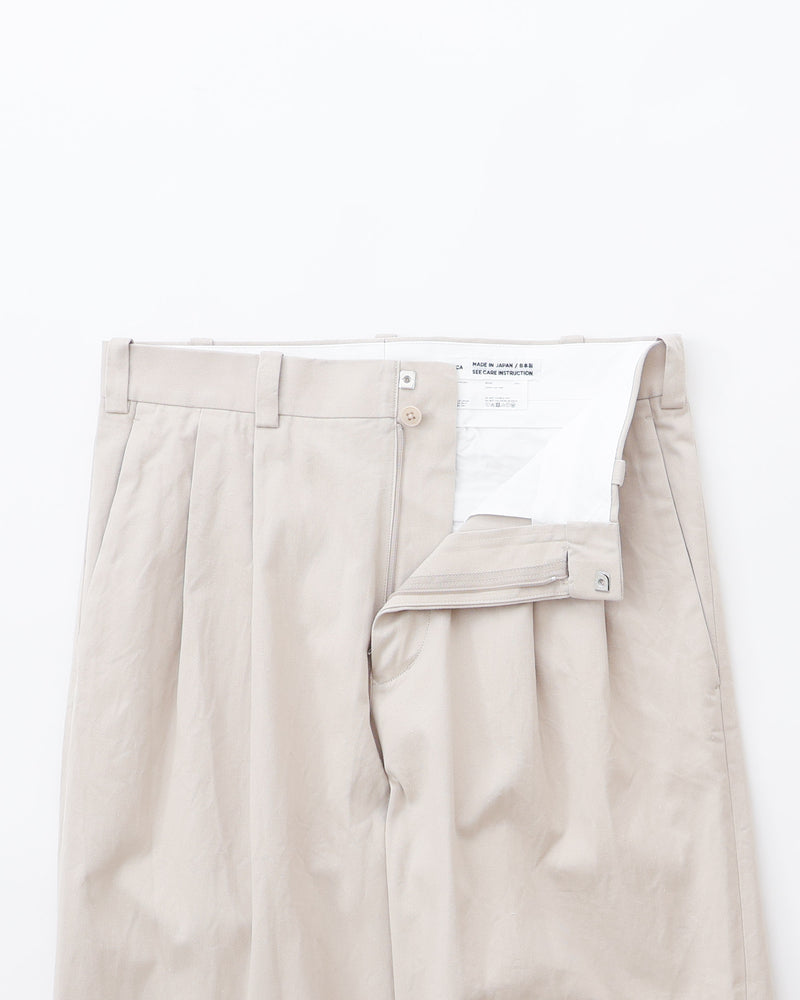 Chino Trousers Two-Tuck Straight