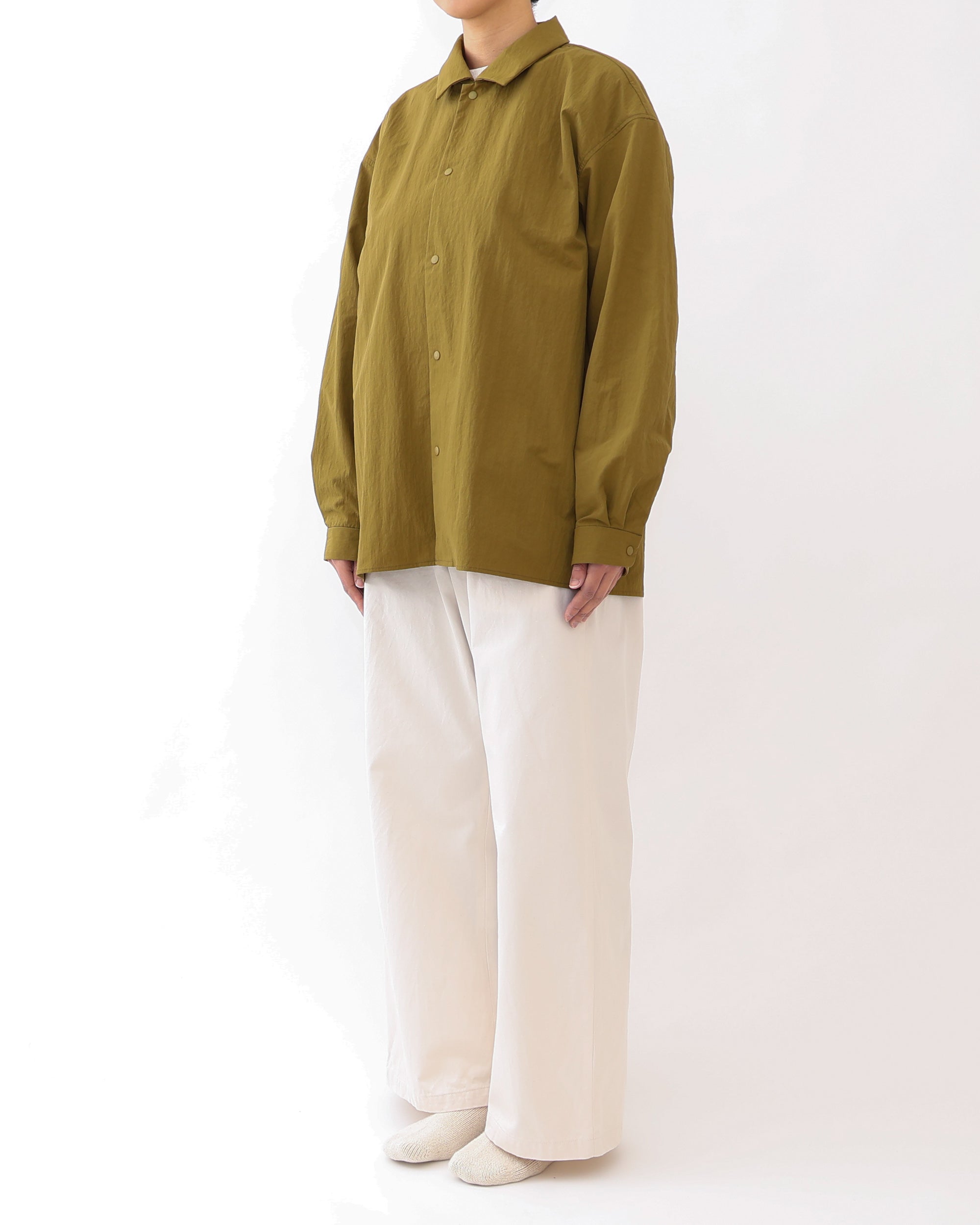トップス YAECA COMFORT SHIRT EXTRA WIDE CHESTNUT Comfort Shirt Wide – YAECAYA