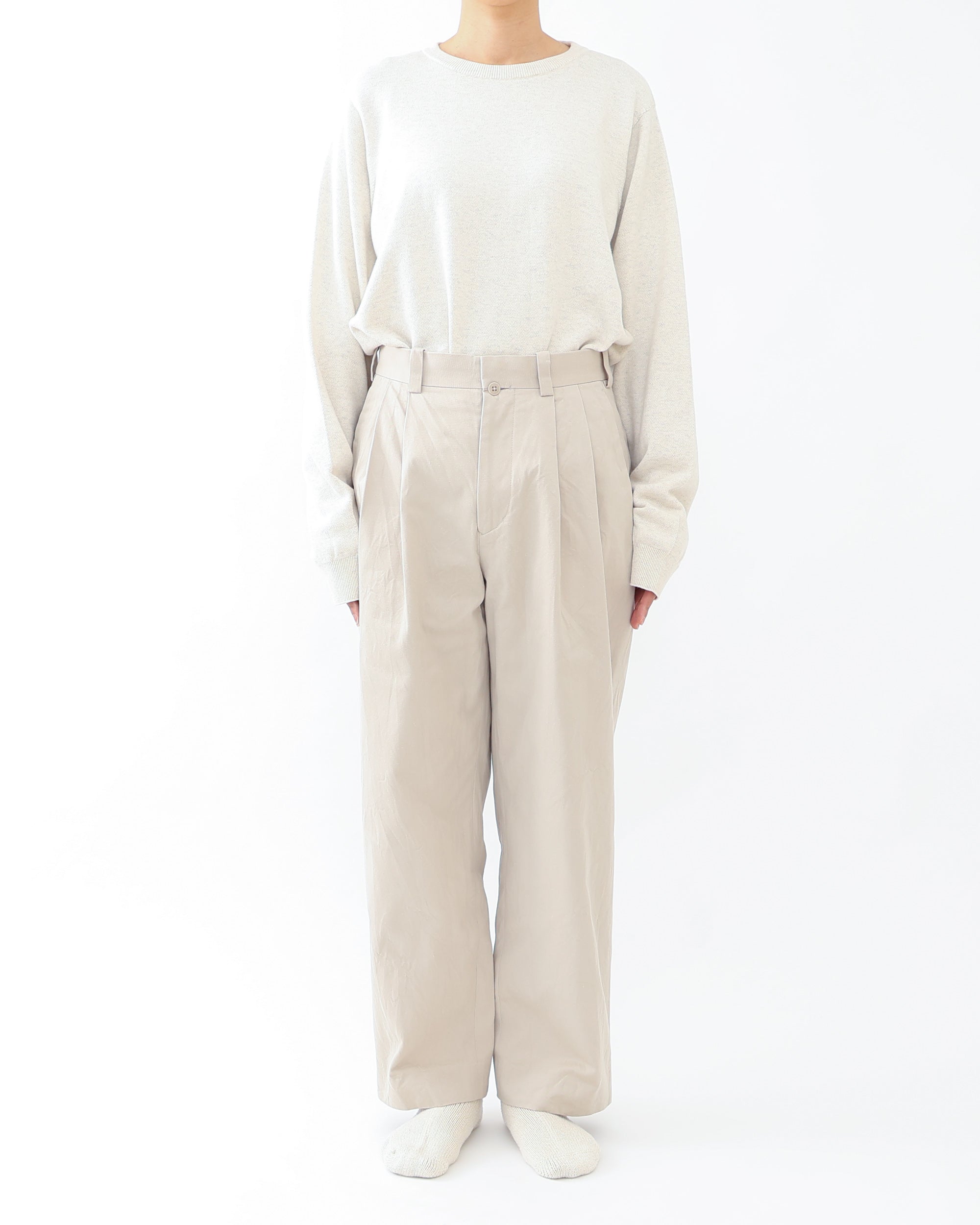 Chino Trousers Two-Tuck Tapered – YAECAYA