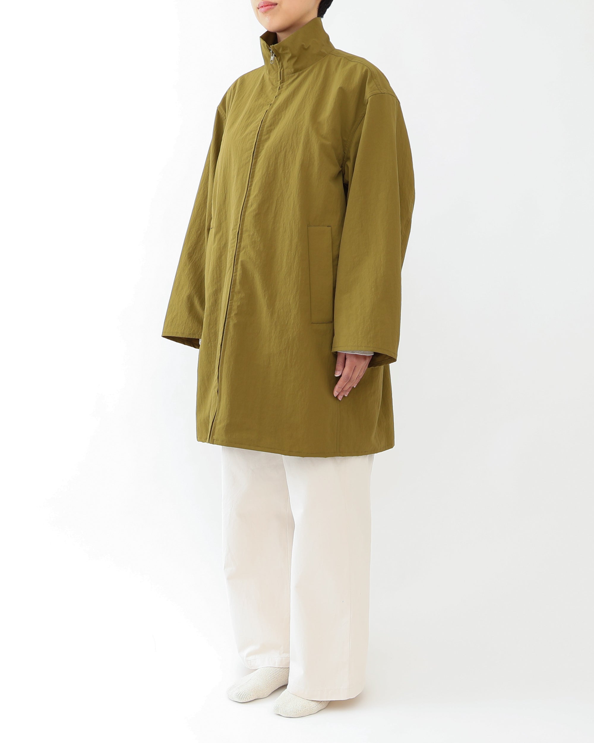Zip Coat With Stand Collar – YAECAYA