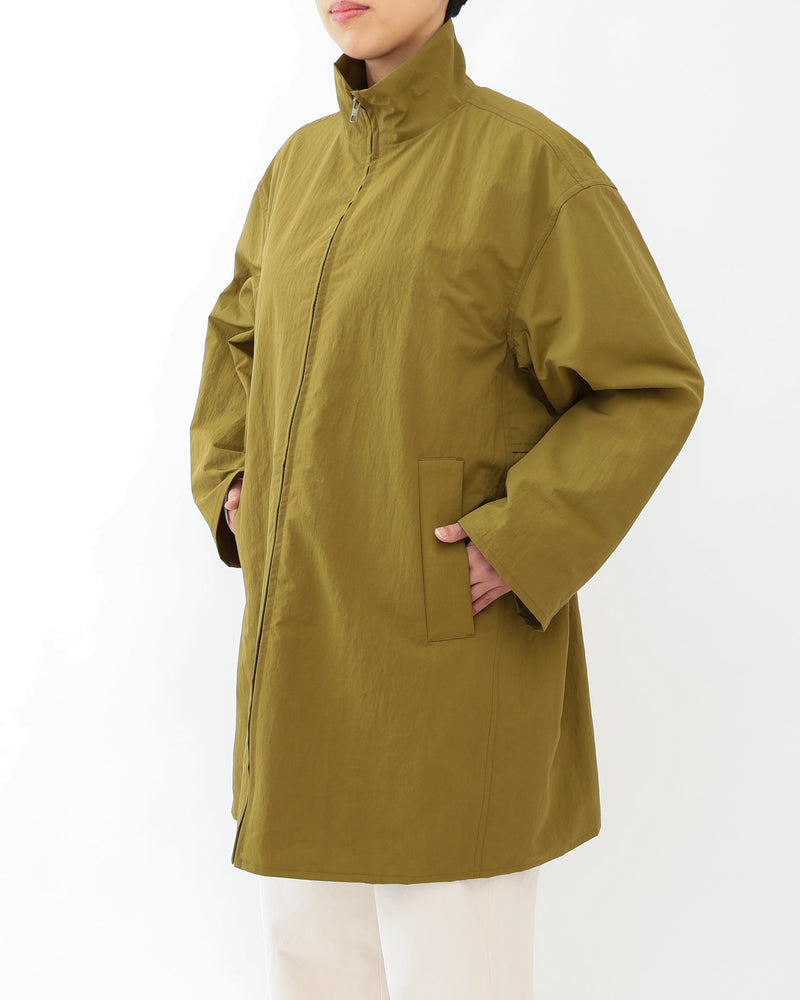 Zip Coat With Stand Collar