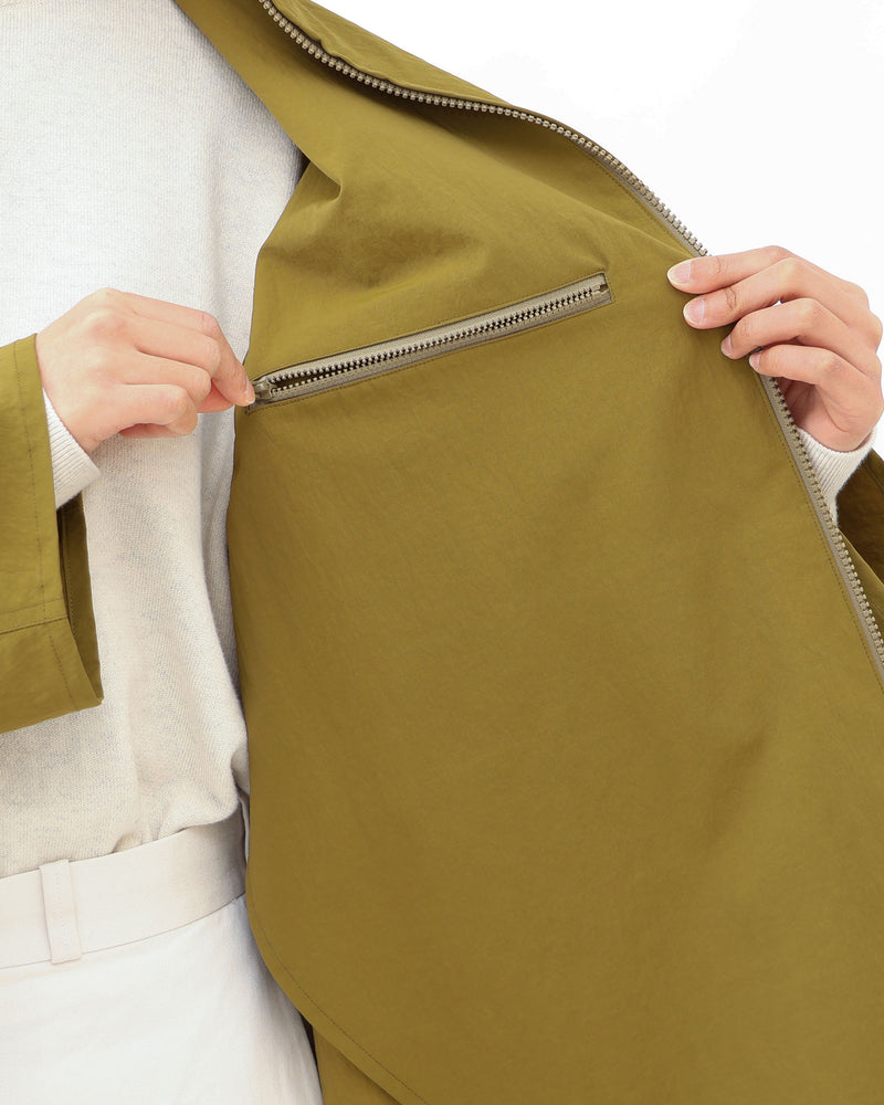 Zip Coat With Stand Collar