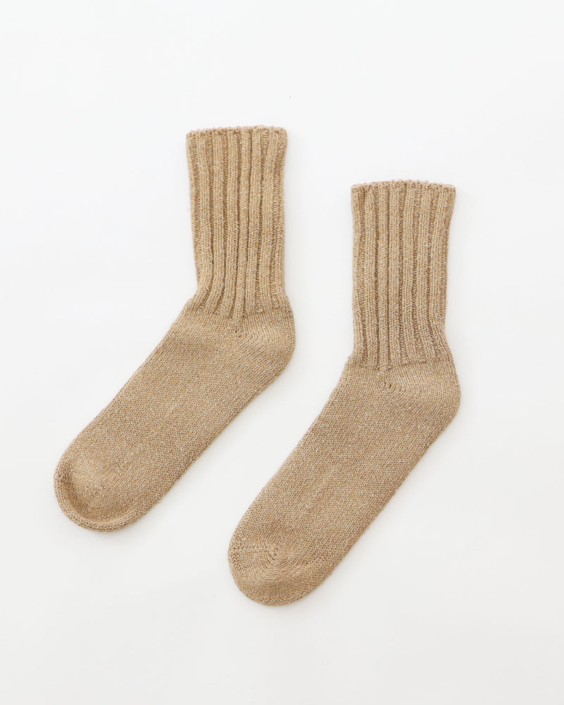 Cotton Silk Ribbed Socks