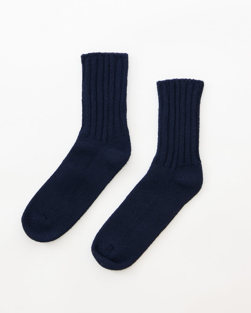 Cotton Silk Ribbed Socks