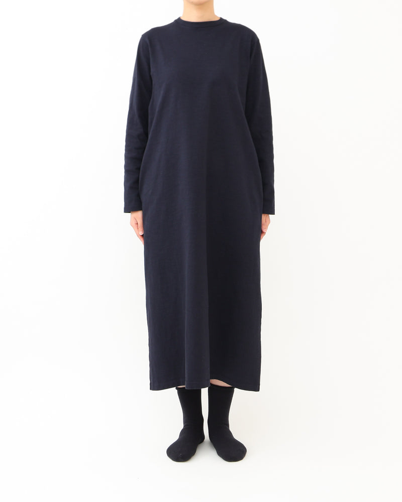 Slub Yarn Long-Sleeve T-shirt Dress