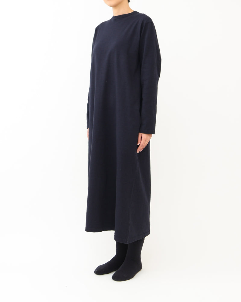 Slub Yarn Long-Sleeve T-shirt Dress