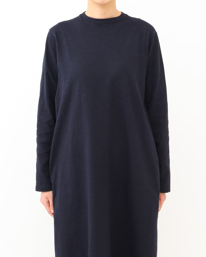 Slub Yarn Long-Sleeve T-shirt Dress