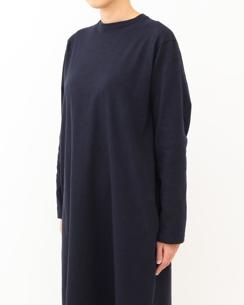 Slub Yarn Long-Sleeve T-shirt Dress