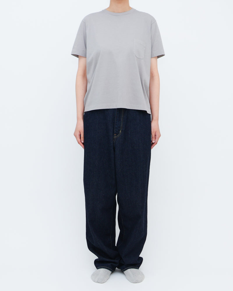 Compact Fit Densely Knit T-Shirt with Pocket
