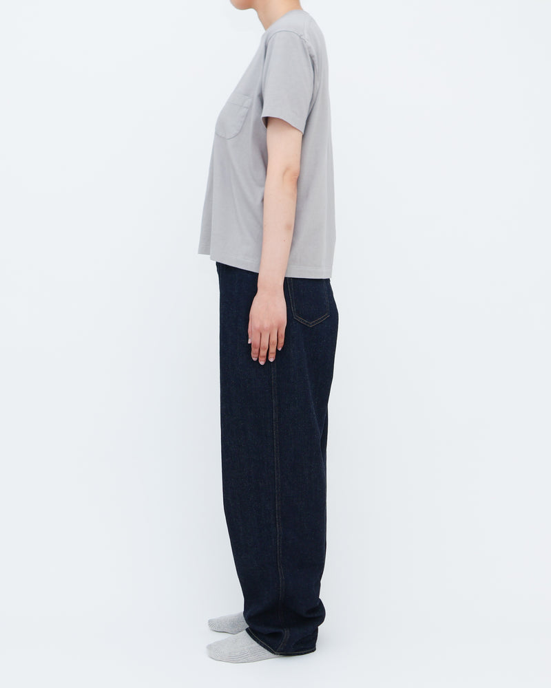 Compact Fit Densely Knit T-Shirt with Pocket