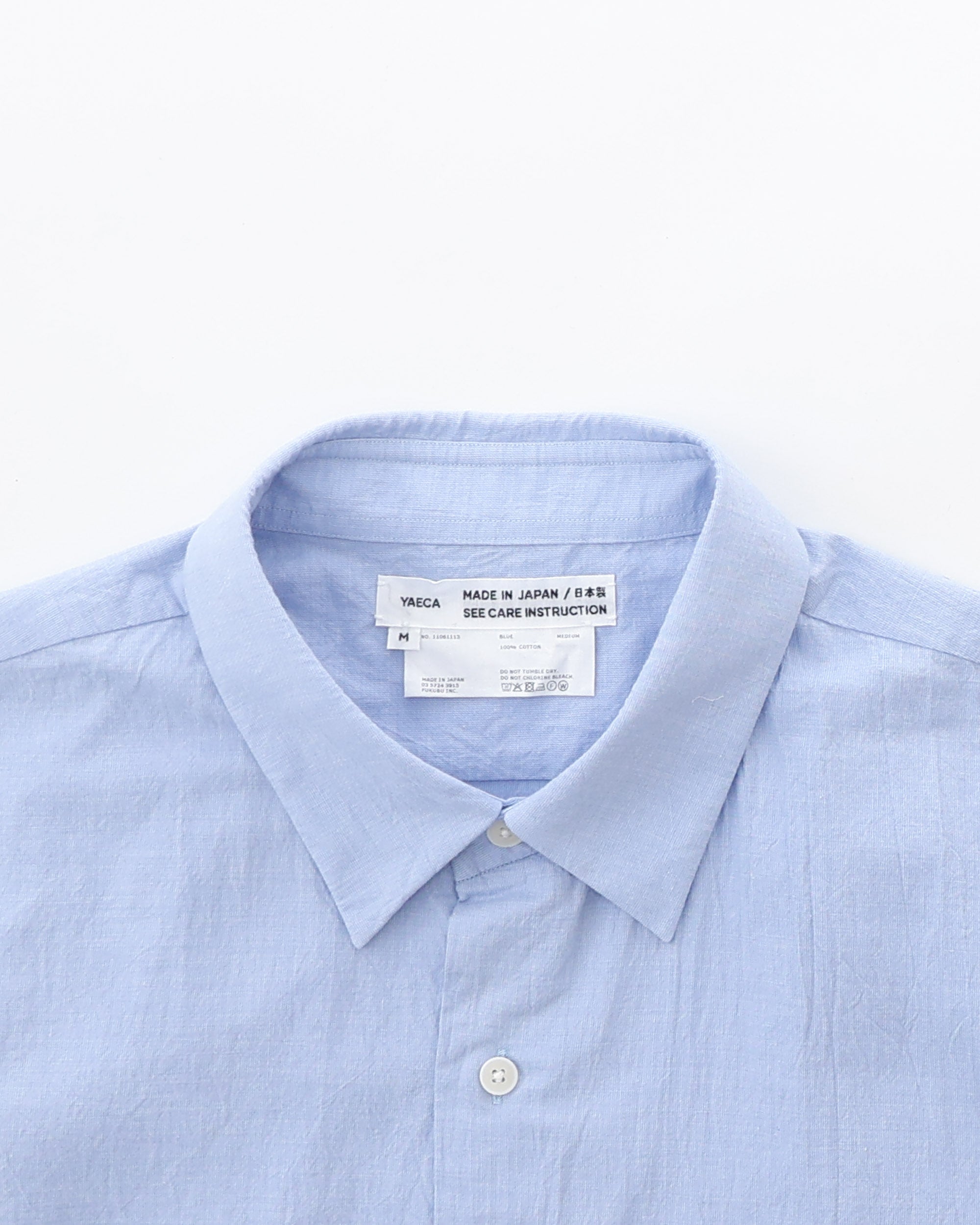 トップス YAECA BUTTON SHIRT SHORT SLEEVE WIDE Button Shirt Wide Short Sleeve – YAECAYA