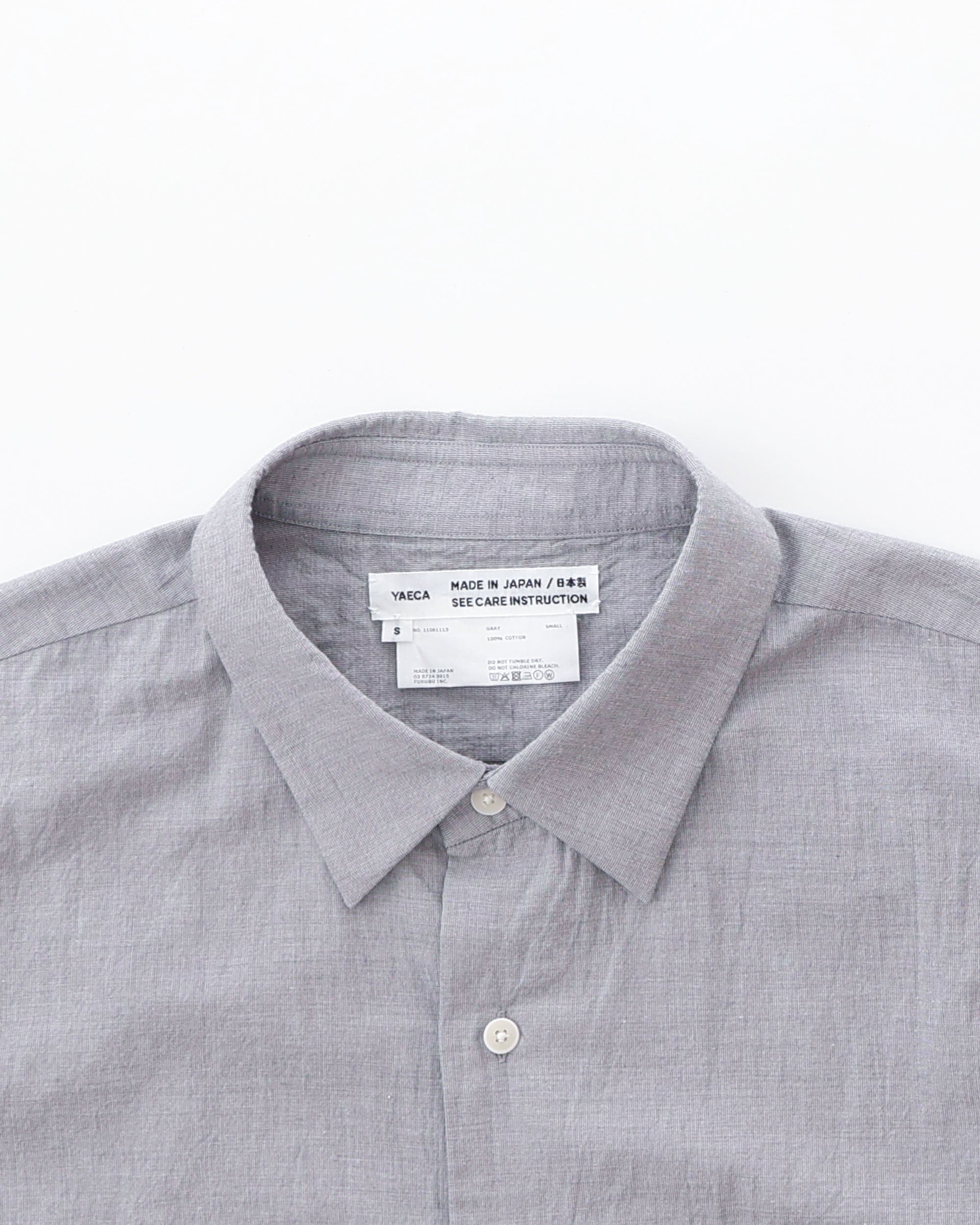 トップス YAECA BUTTON SHIRT SHORT SLEEVE WIDE Button Shirt Wide Short Sleeve – YAECAYA