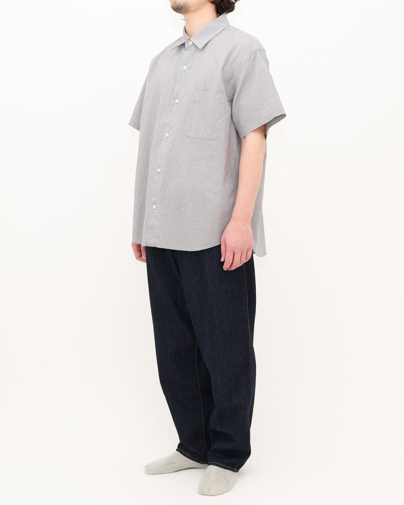 Button Shirt Wide Short Sleeve