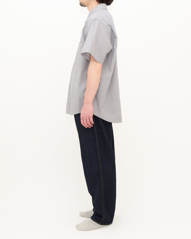 Button Shirt Wide Short Sleeve