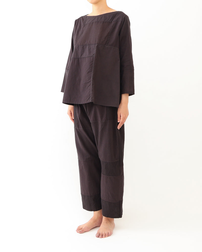 Patchwork Drawcord Pants