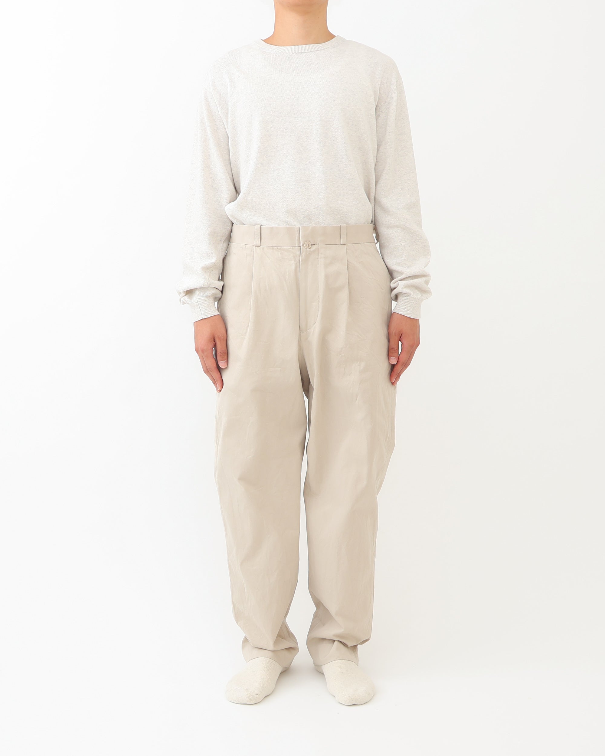 Chino Trousers Tuck Tapered – YAECAYA