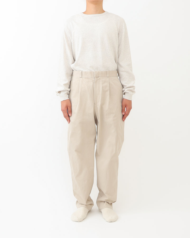 Chino Trousers Tuck Tapered