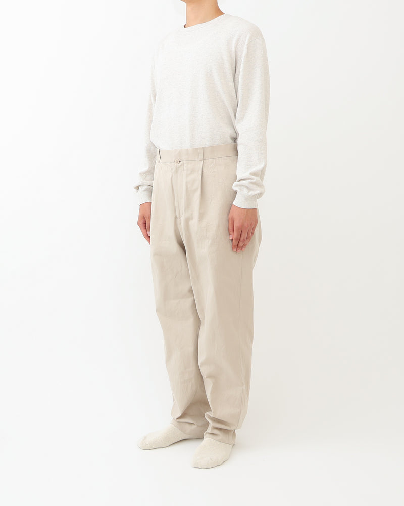 Chino Trousers Tuck Tapered