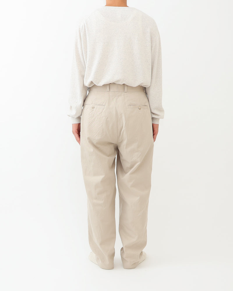 Chino Trousers Tuck Tapered