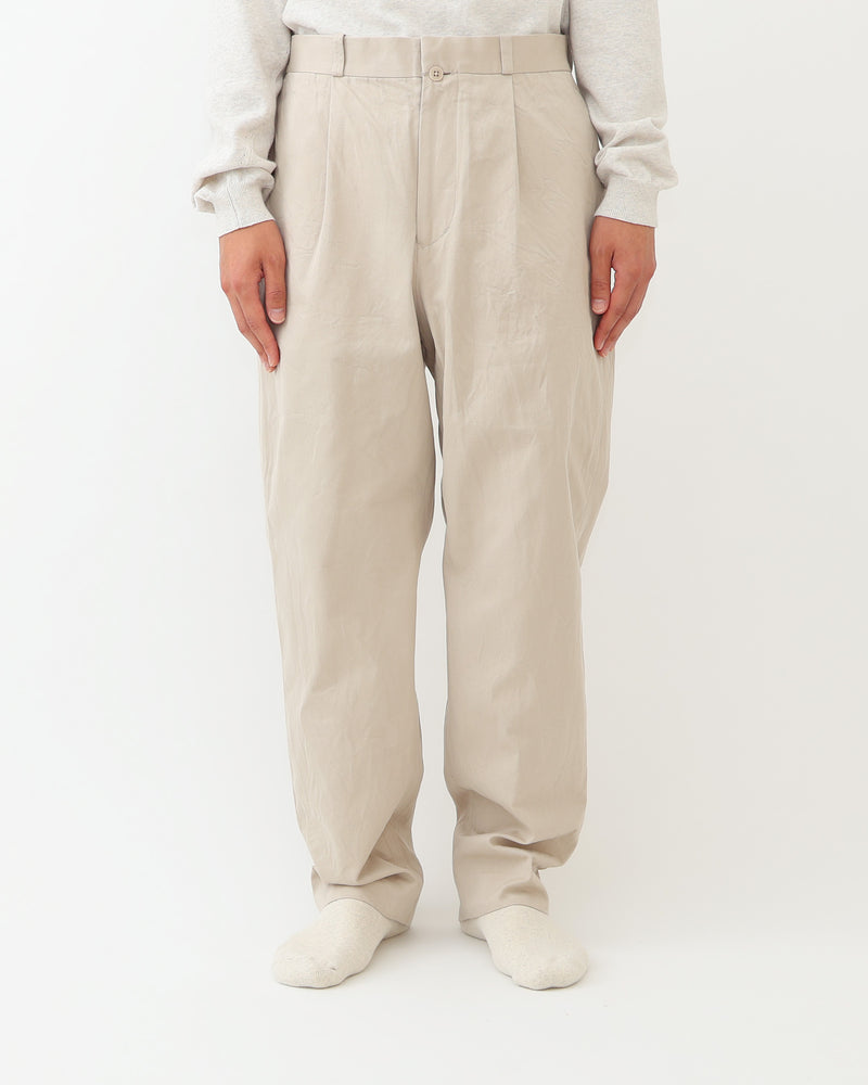 Chino Trousers Tuck Tapered