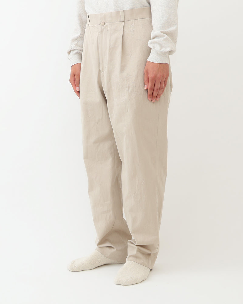Chino Trousers Tuck Tapered