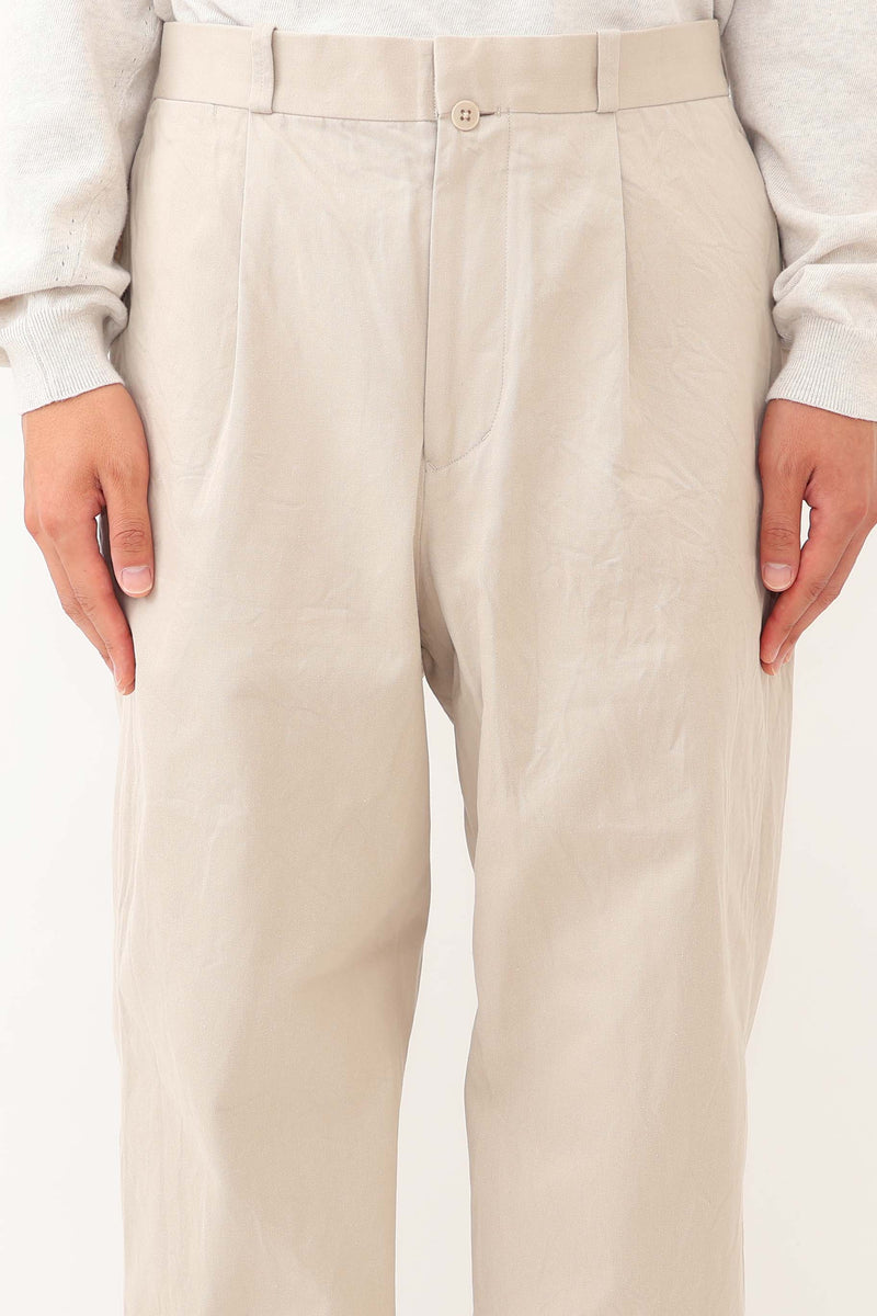 Chino Trousers Tuck Tapered