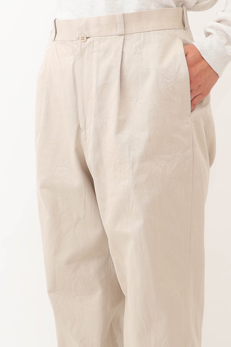 Chino Trousers Tuck Tapered