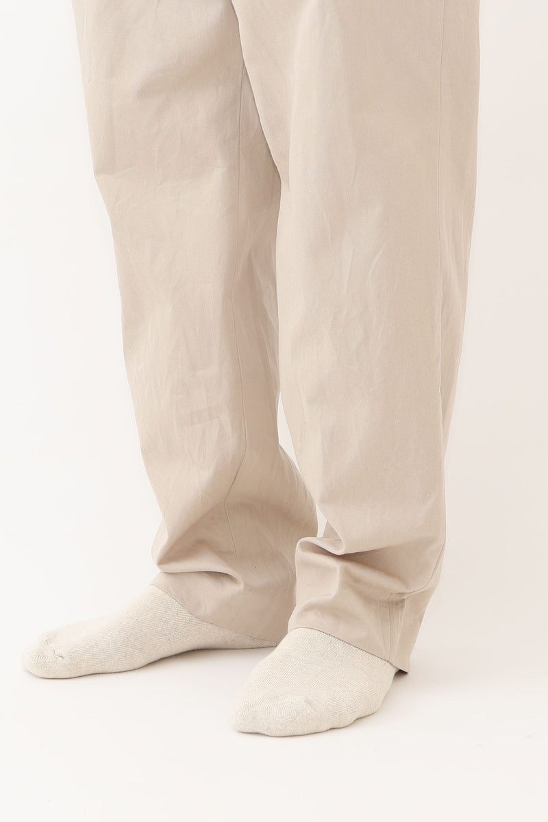 Chino Trousers Tuck Tapered