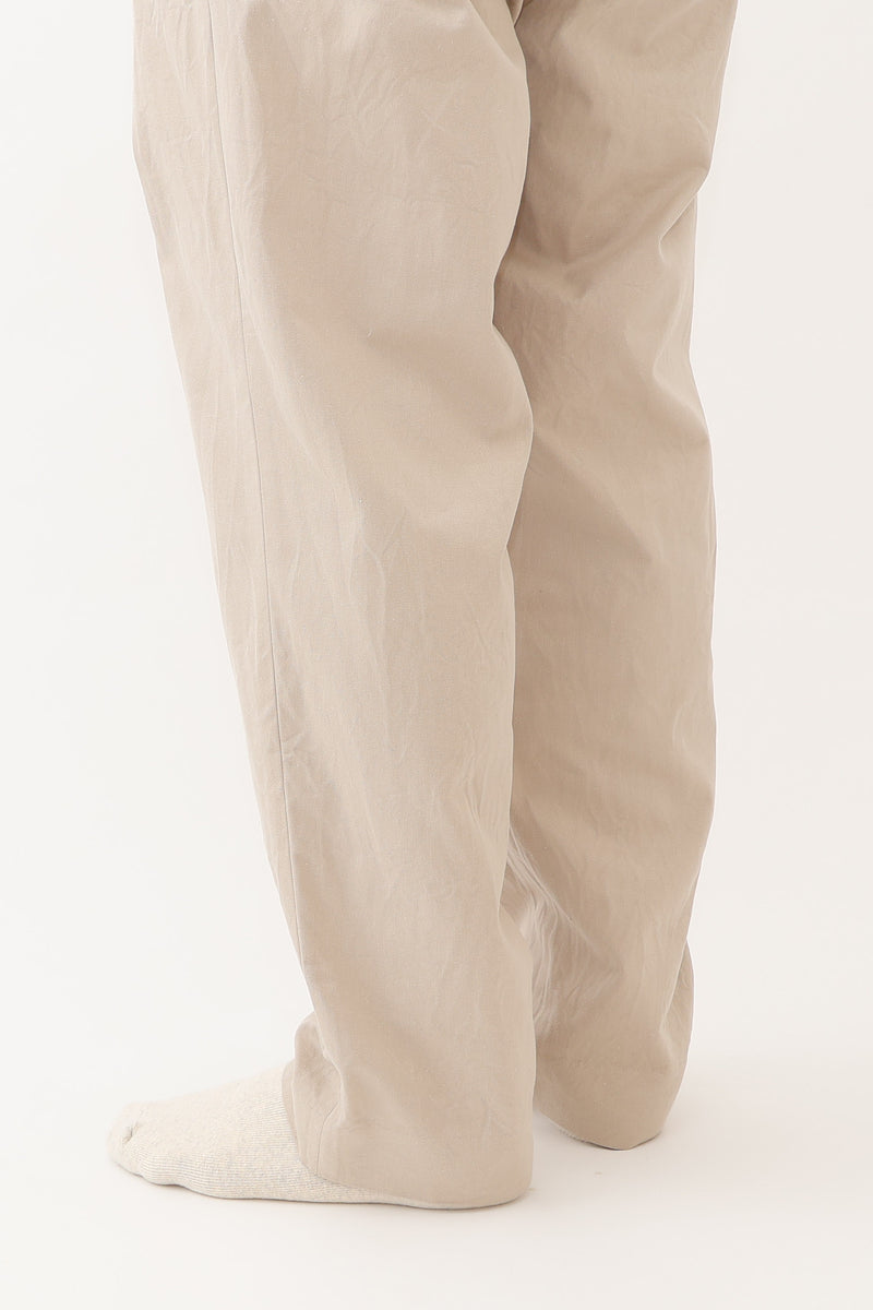 Chino Trousers Tuck Tapered
