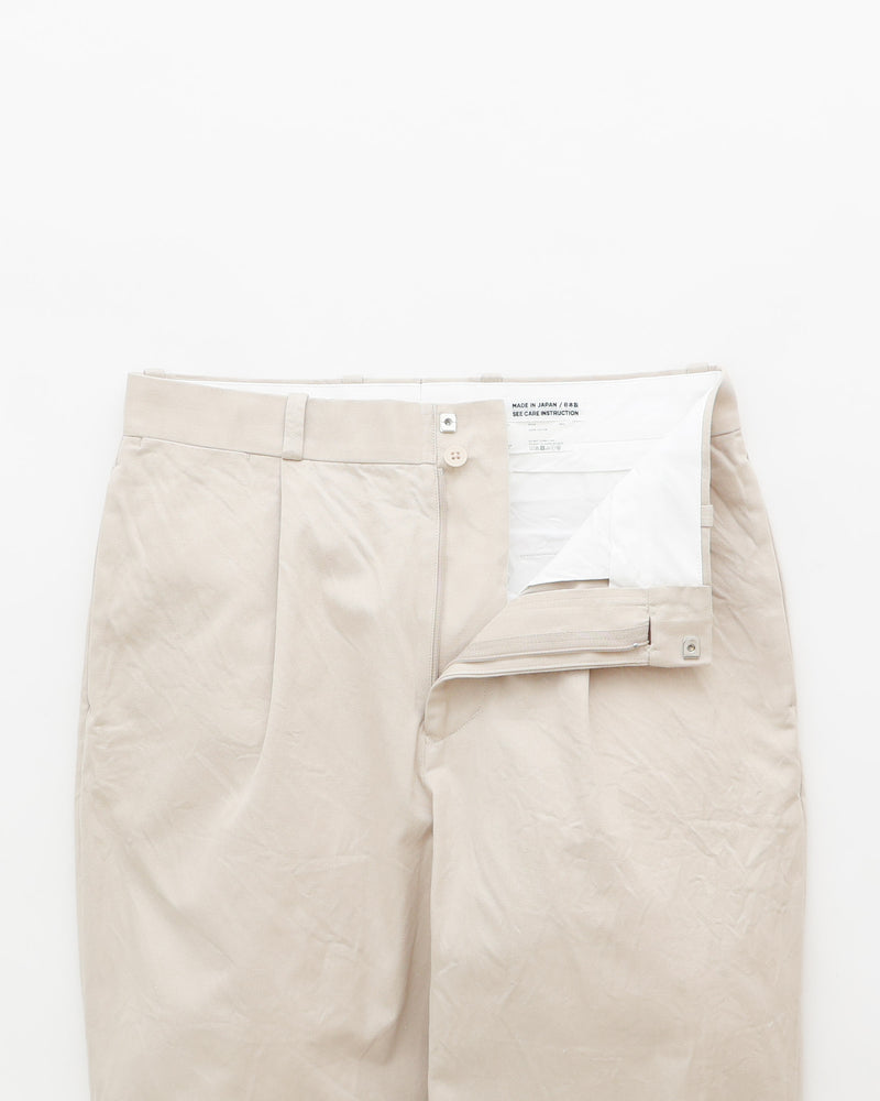 Chino Trousers Tuck Tapered