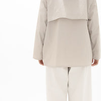 zip and button coat short