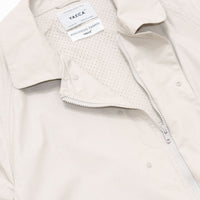 zip and button coat short