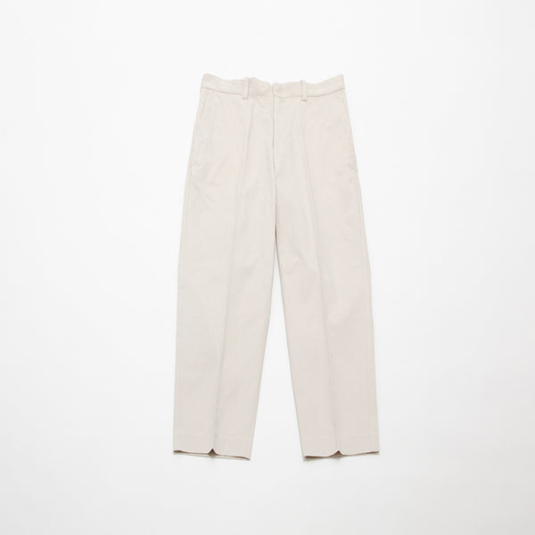 chino cloth trousers creased